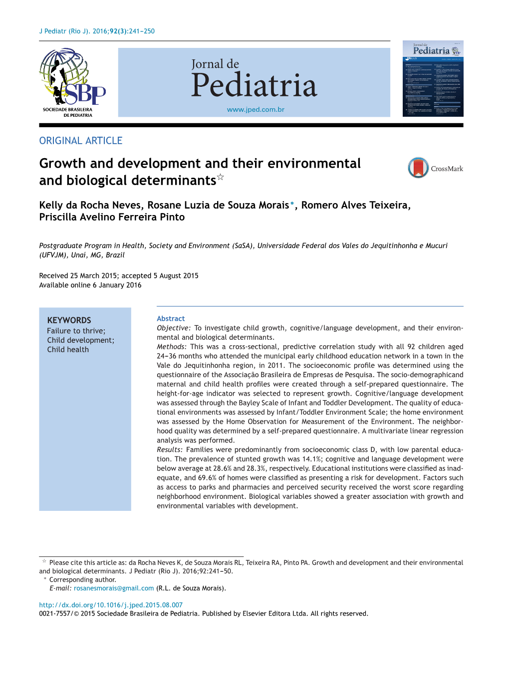 Growth and Development and Their Environmental and Biological