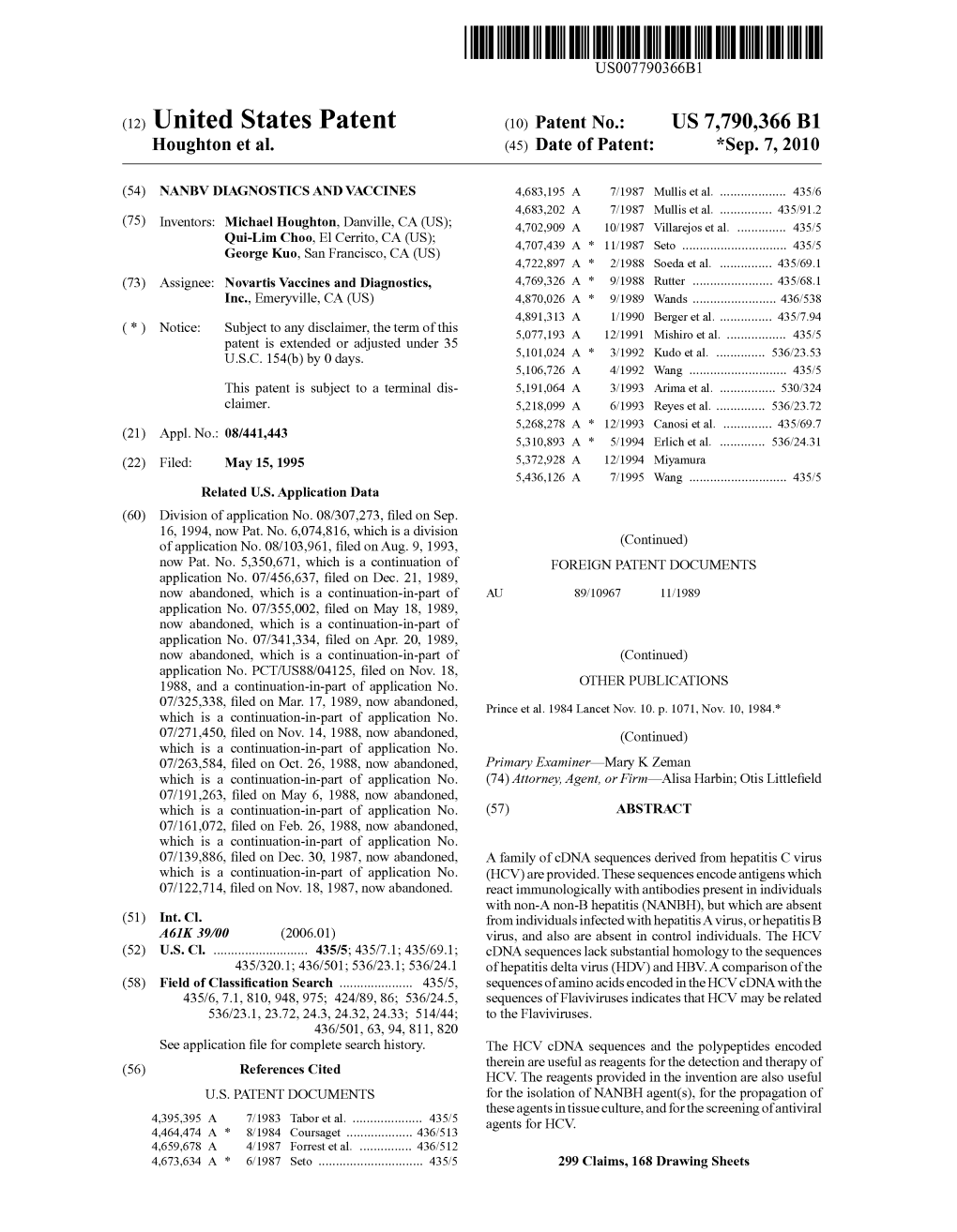 (12) United States Patent (10) Patent No.: US 7,790,366 B1 Houghton Et Al