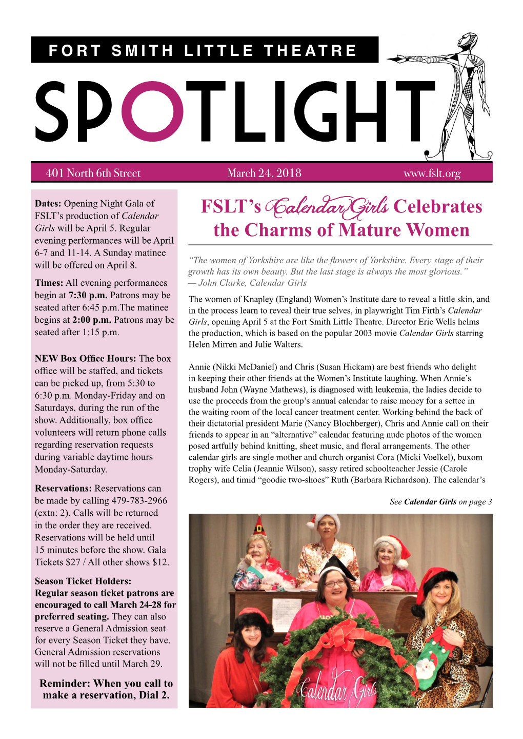 FSLT's Celebrates the Charms of Mature Women Calendar Girls