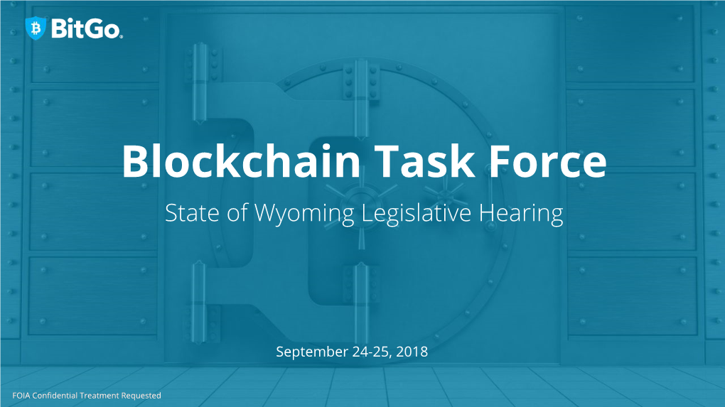 Blockchain Task Force