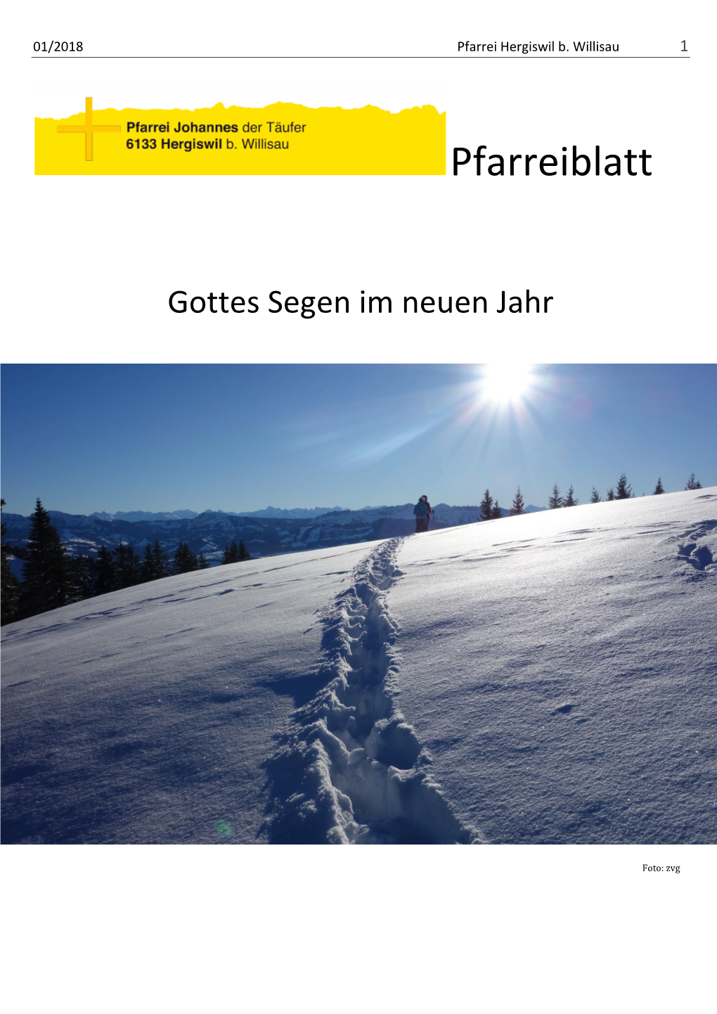 Pfarreiblatt Januar 2018