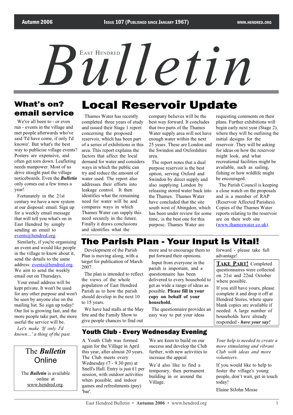 East Hendred Bulletin 200610 16P V2