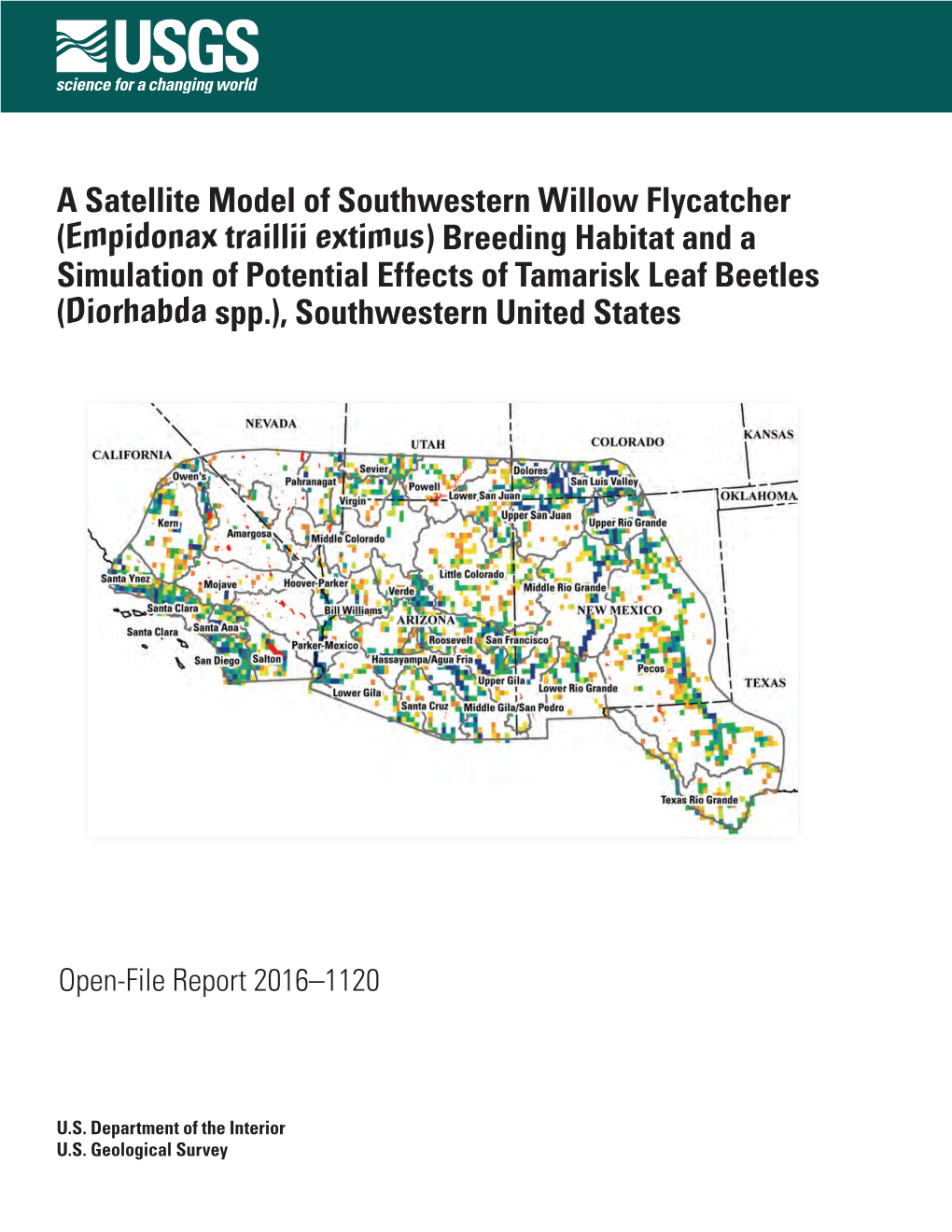 Empidonax Traillii Extimus) Breeding Habitat and a Simulation of Potential Effects of Tamarisk Leaf Beetles (Diorhabda Spp.), Southwestern United States