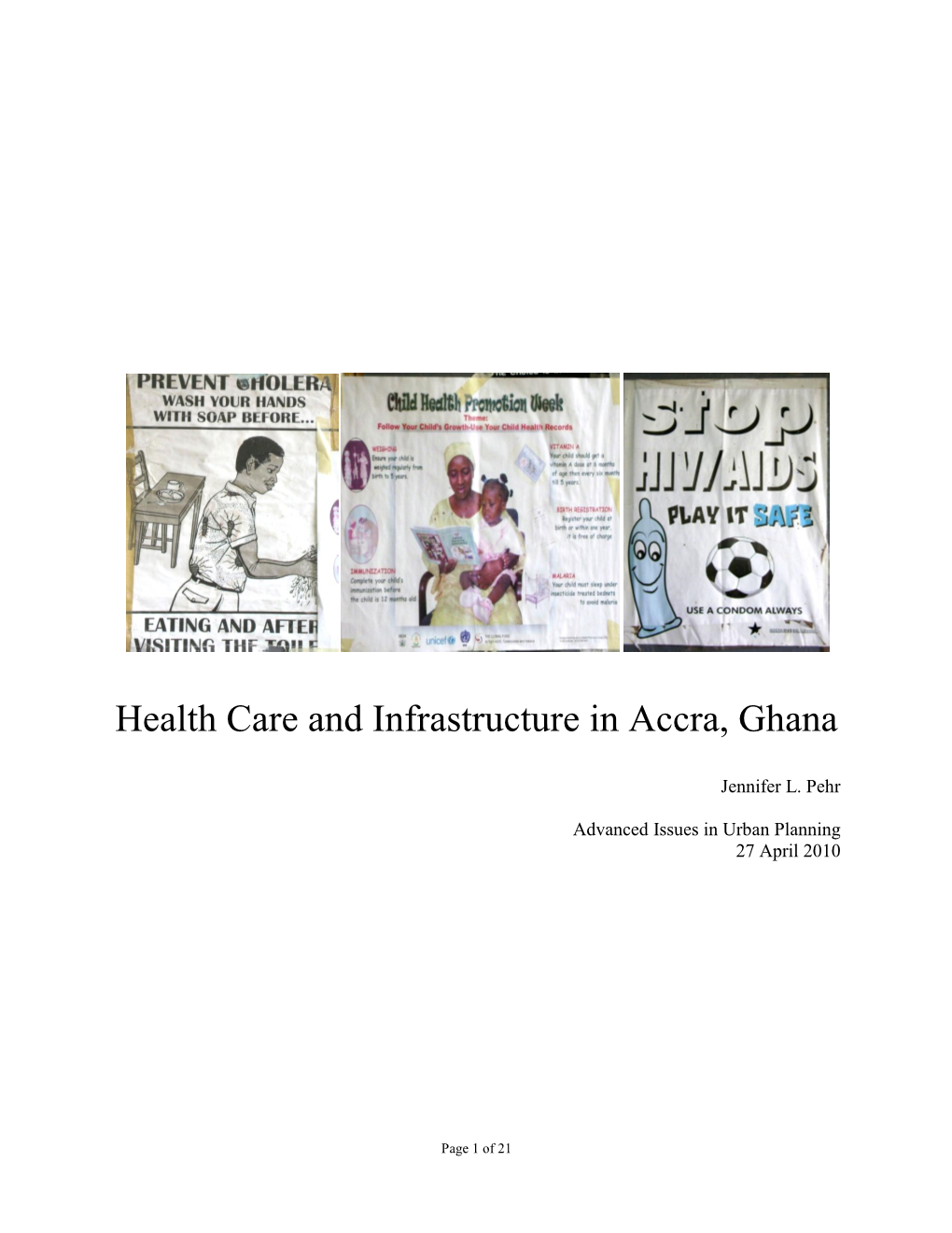 Health Care and Infrastructure in Accra, Ghana