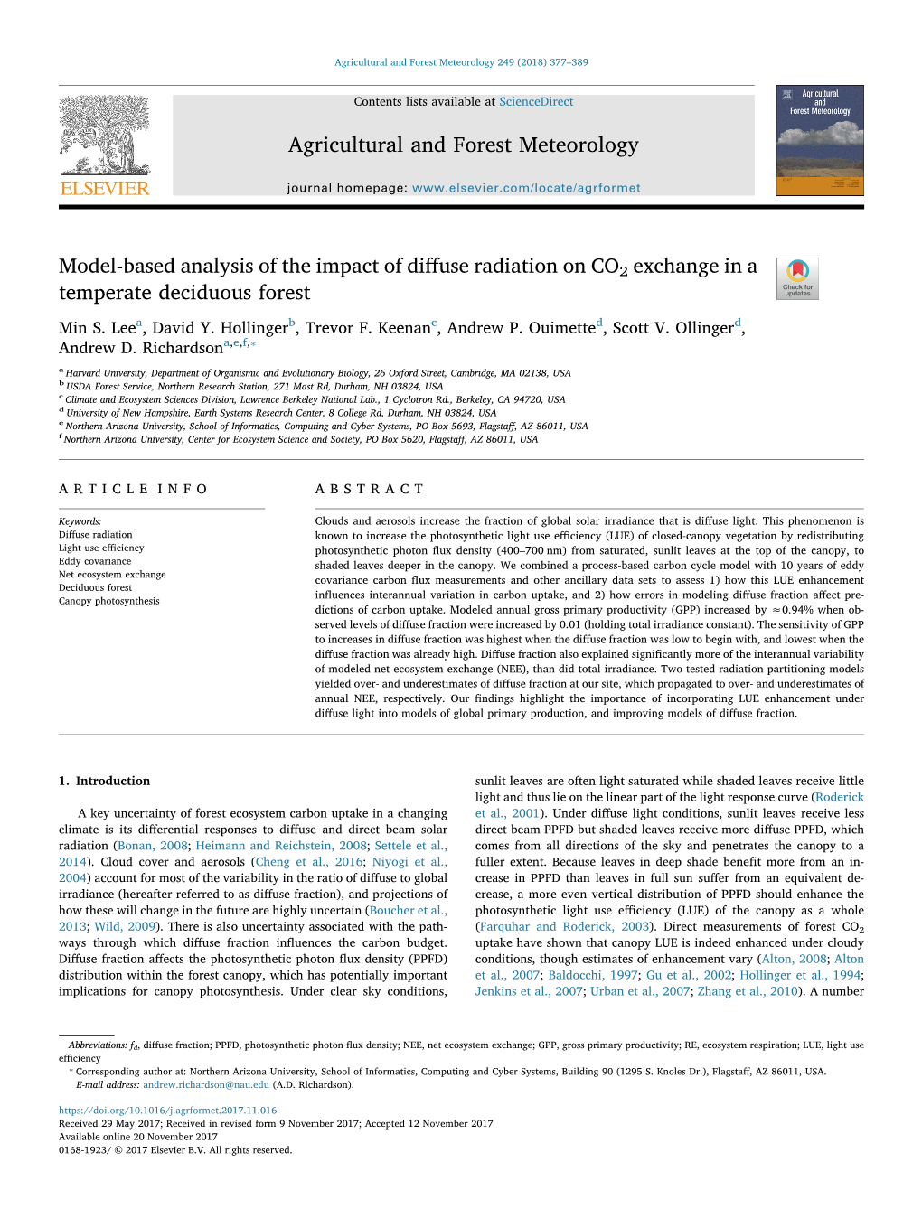 Model-Based Analysis of the Impact of Diffuse