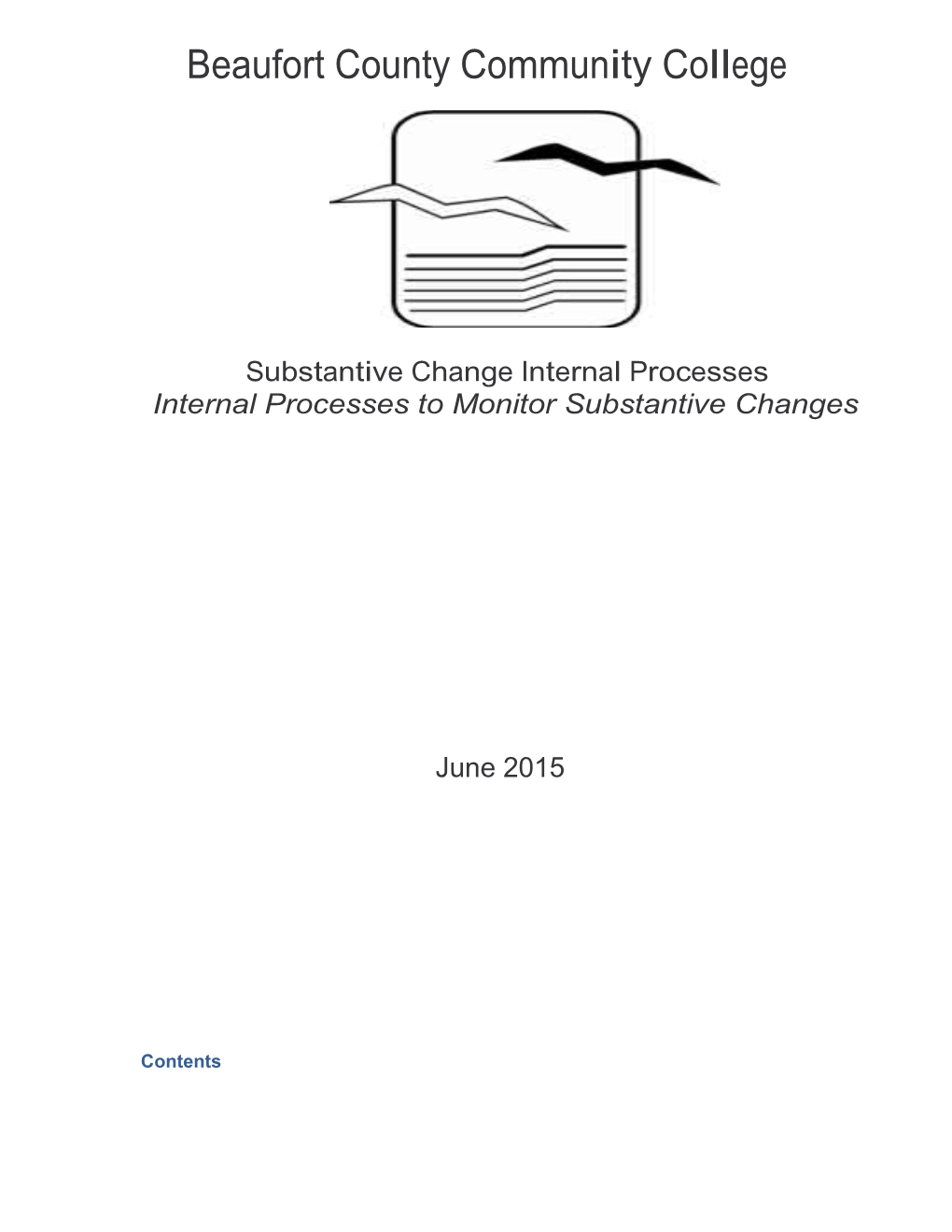 Substantive Change Document 1 10-6-08