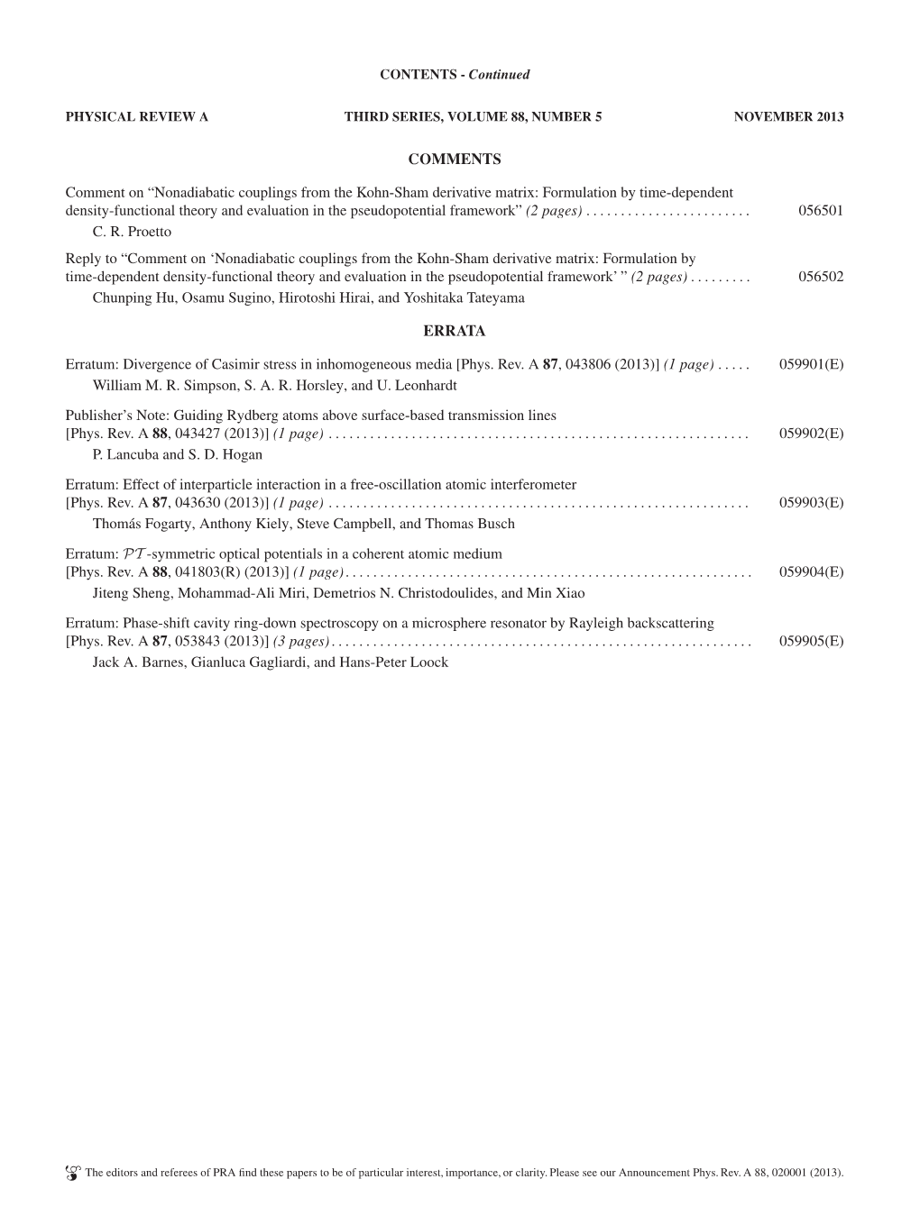 Table of Contents (Print, Part 2)