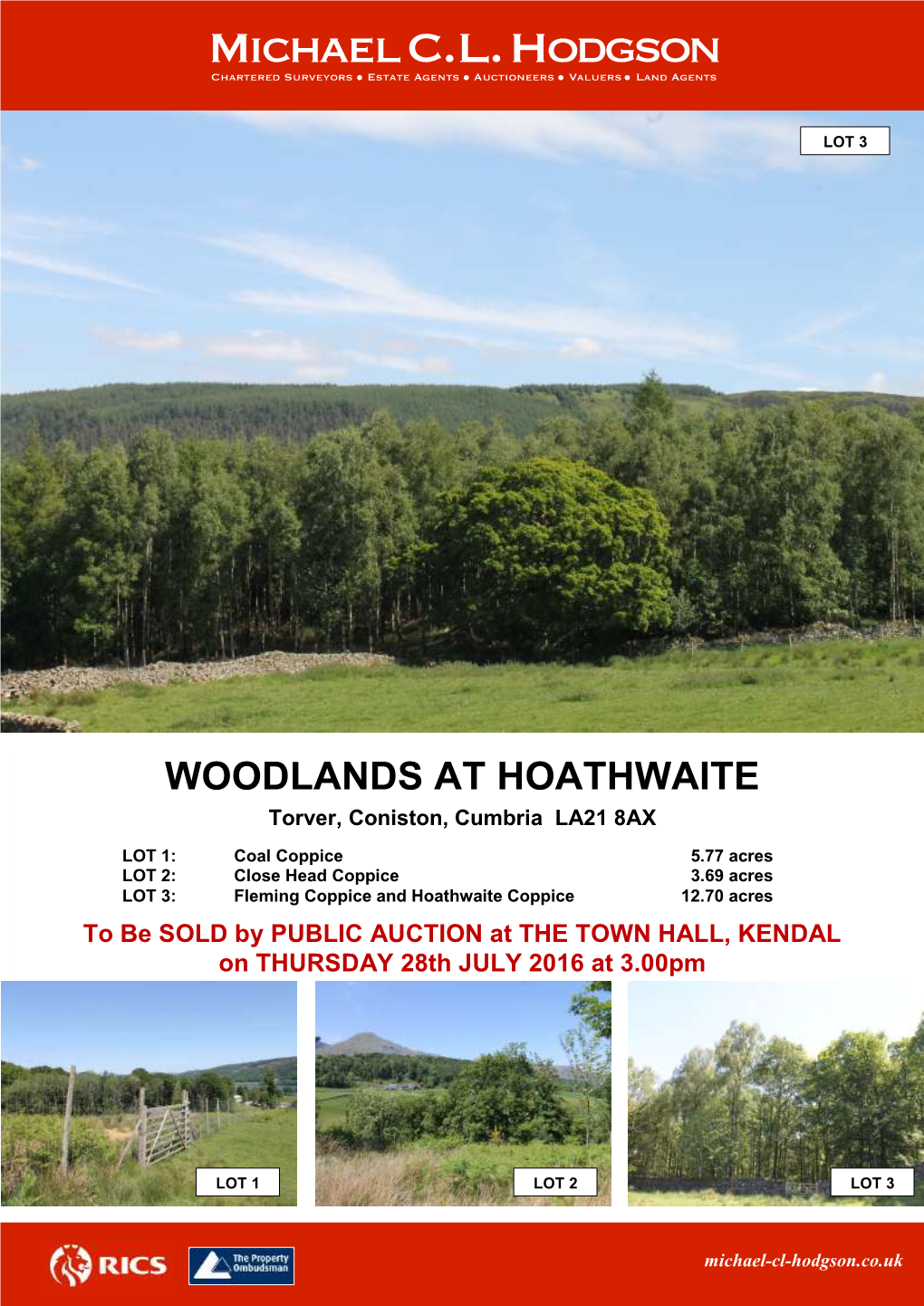 WOODLANDS at HOATHWAITE Torver, Coniston, Cumbria LA21 8AX