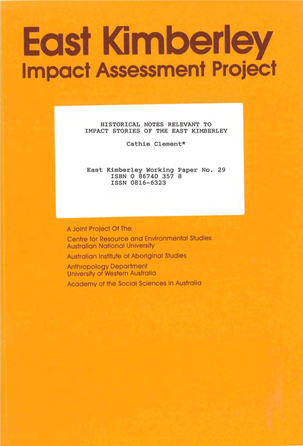 East Kimberley Impact Assessment Project