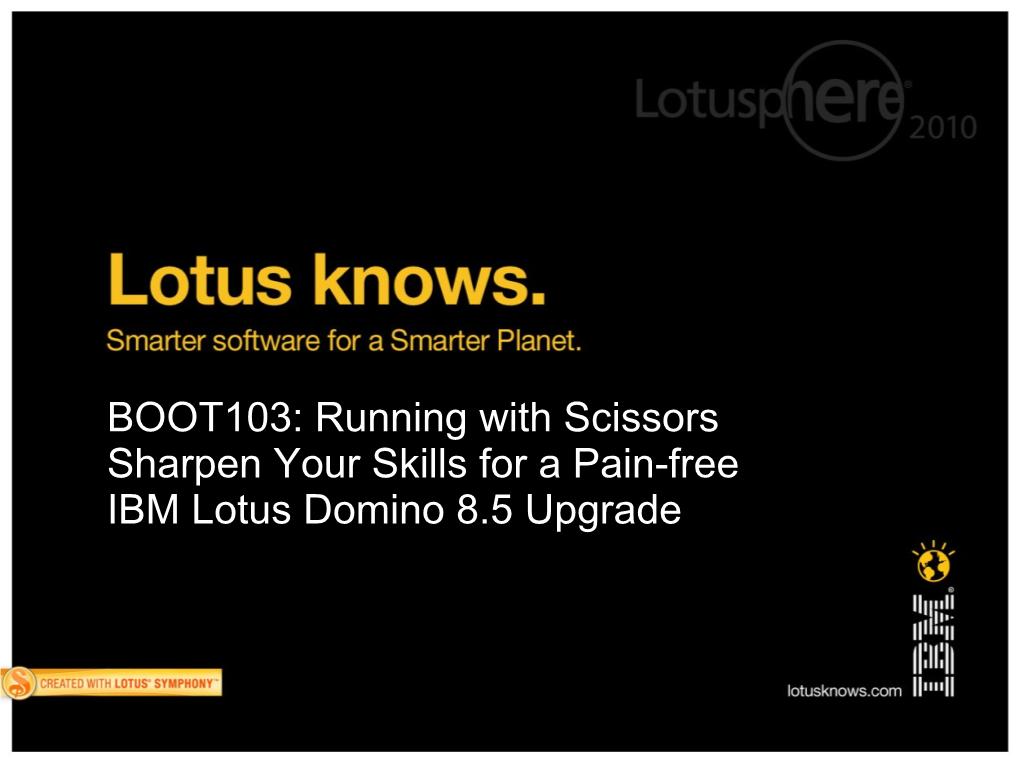 BOOT103 Running with Scissors: Sharpen Your