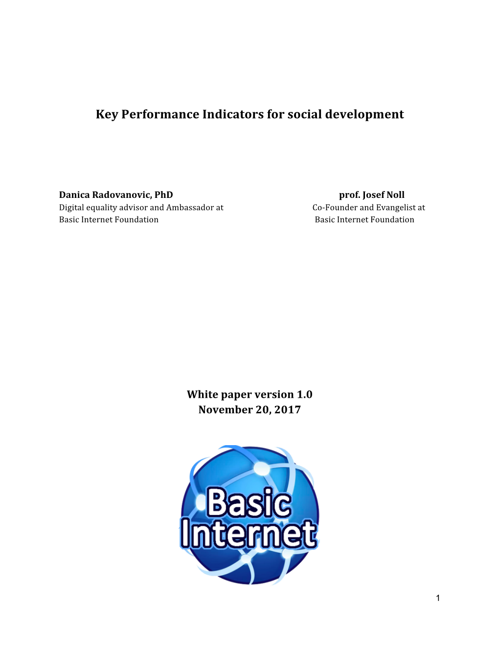 Key Performance Indicators for Social Development