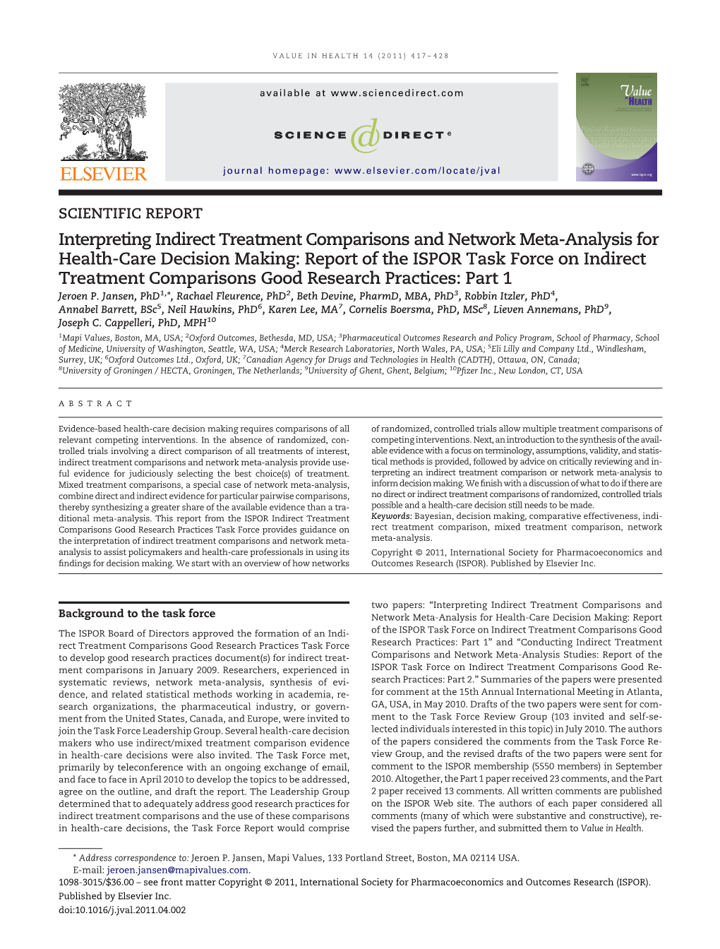 Interpreting Indirect Treatment Comparisons and Network Meta