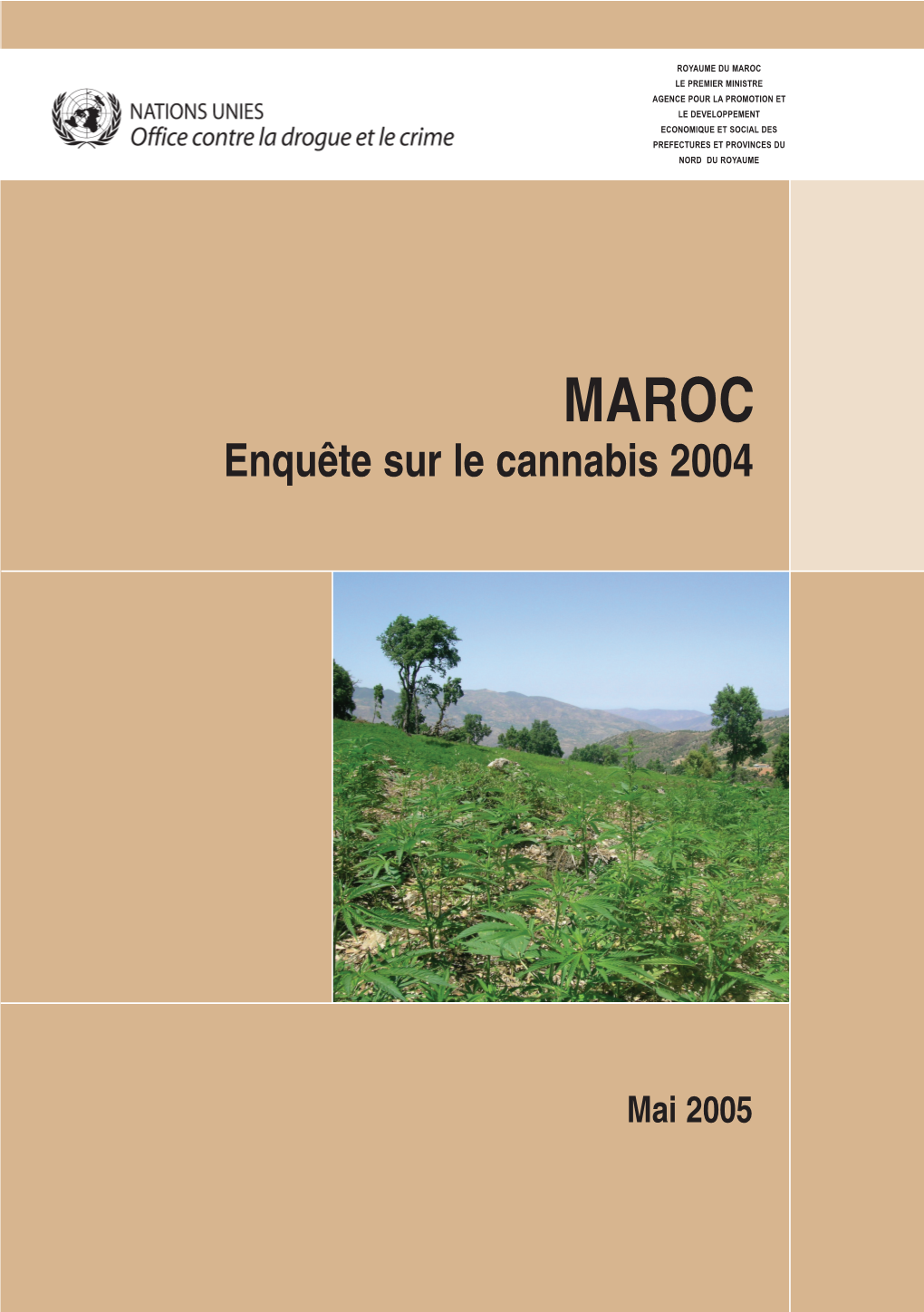 MAROC Enquête Sur Le Cannabis 2004