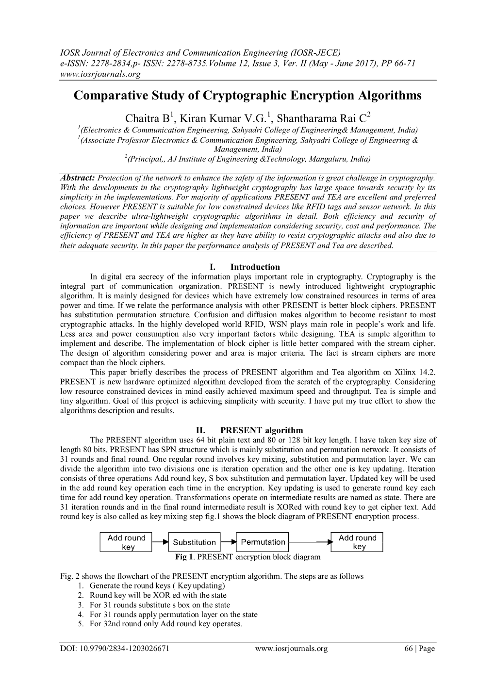 Comparative Study of Cryptographic Encryption Algorithms