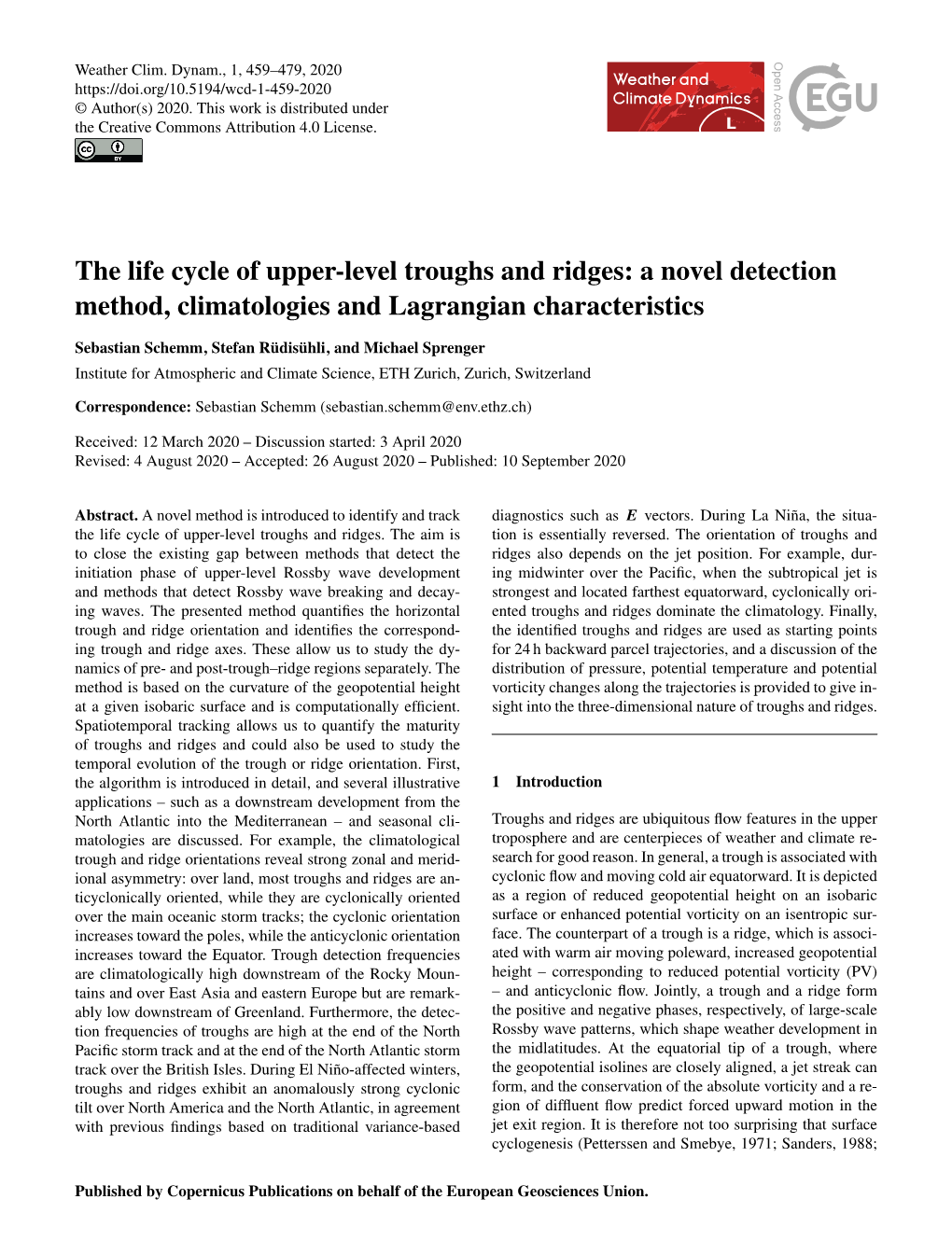 The Life Cycle of Upper-Level Troughs and Ridges: a Novel Detection Method, Climatologies and Lagrangian Characteristics