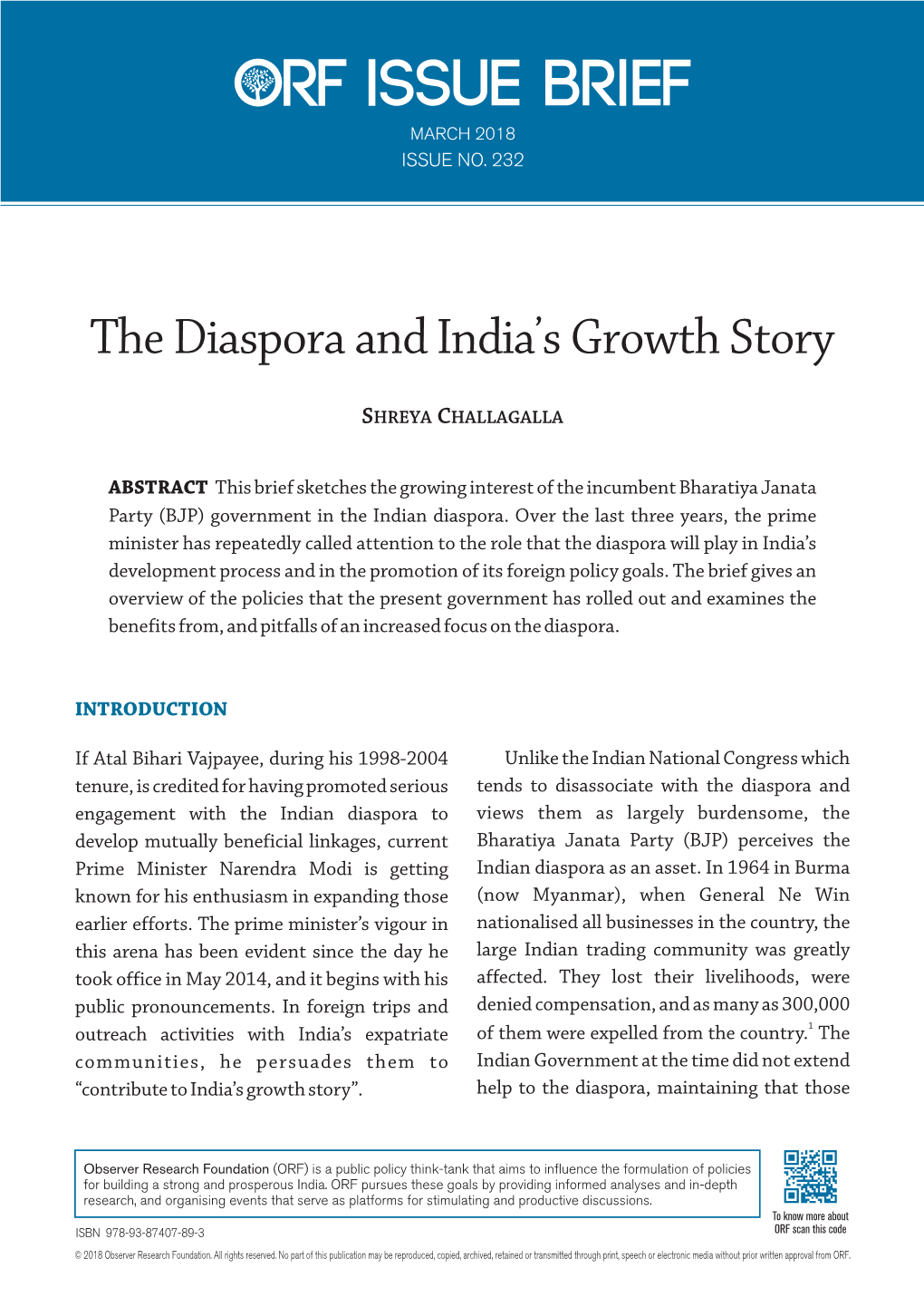 The Diaspora and India's Growth Story