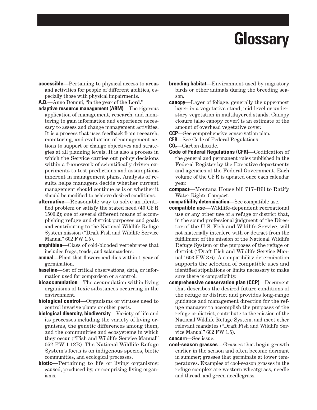 Comprehensive Conservation Plan Benton Lake National Wildlife