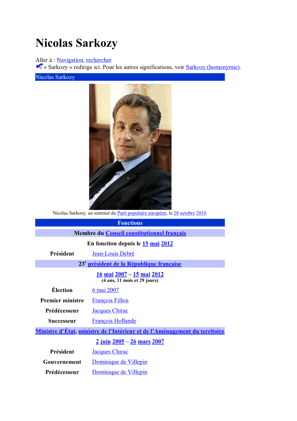 Nicolas Sarkozy