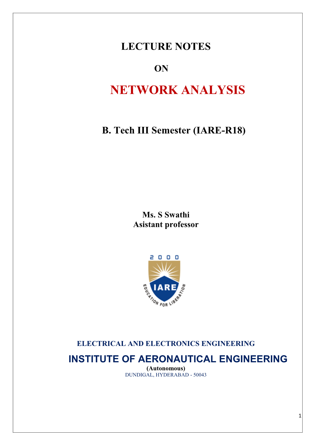 Network Analysis