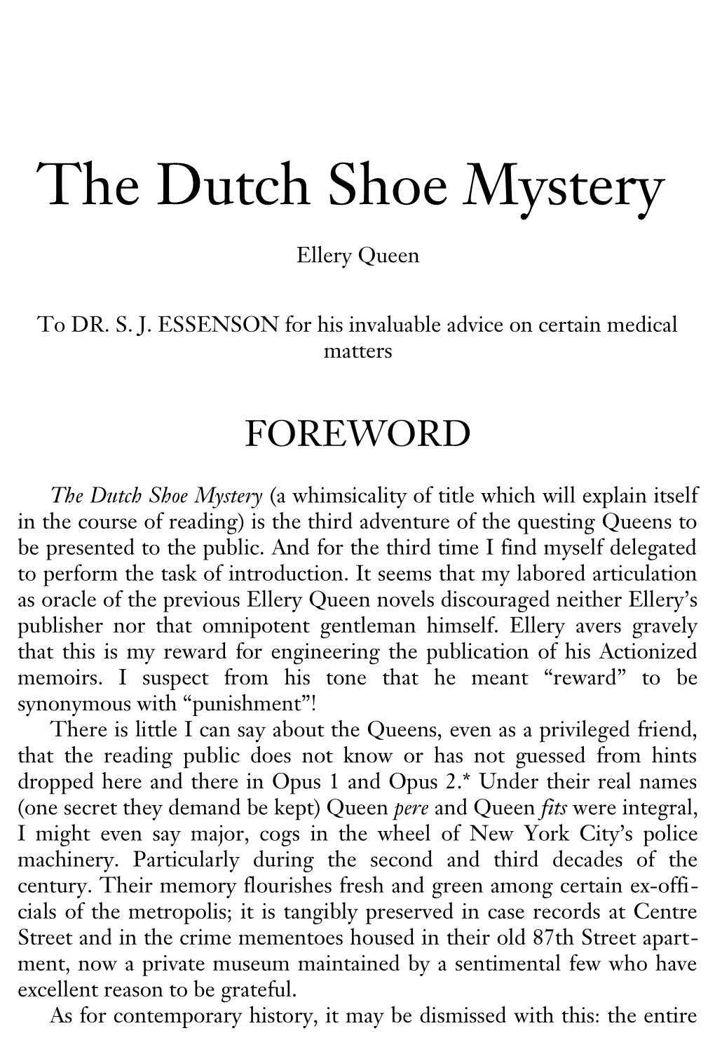 The Dutch Shoe Mystery