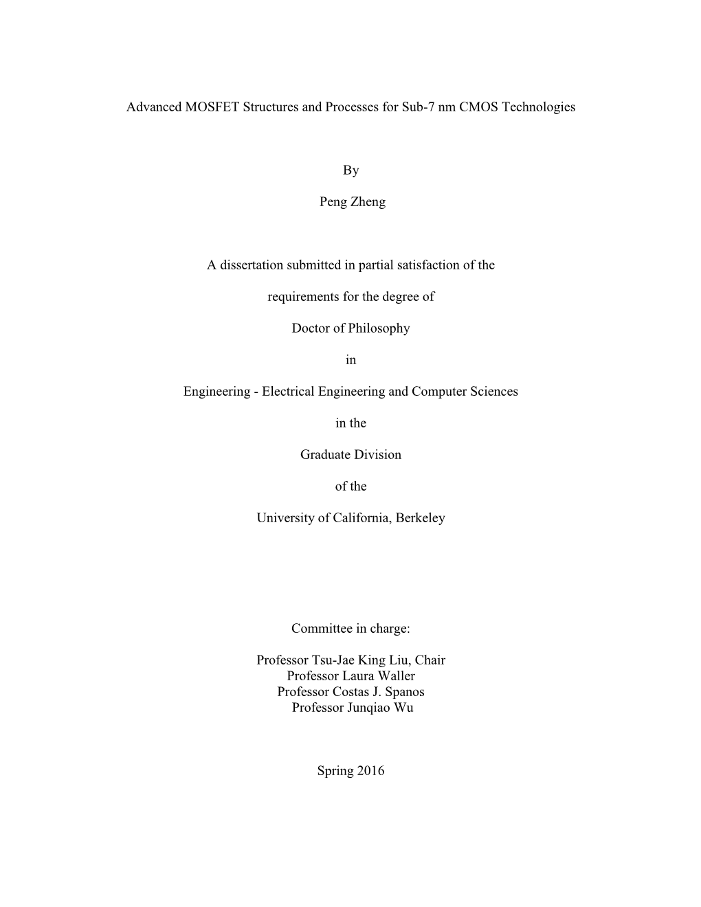 Advanced MOSFET Structures and Processes for Sub-7 Nm CMOS Technologies