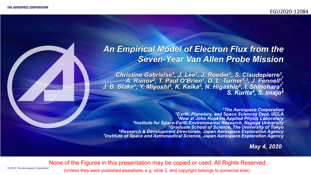 Van Allen Probe Daily Flux Model