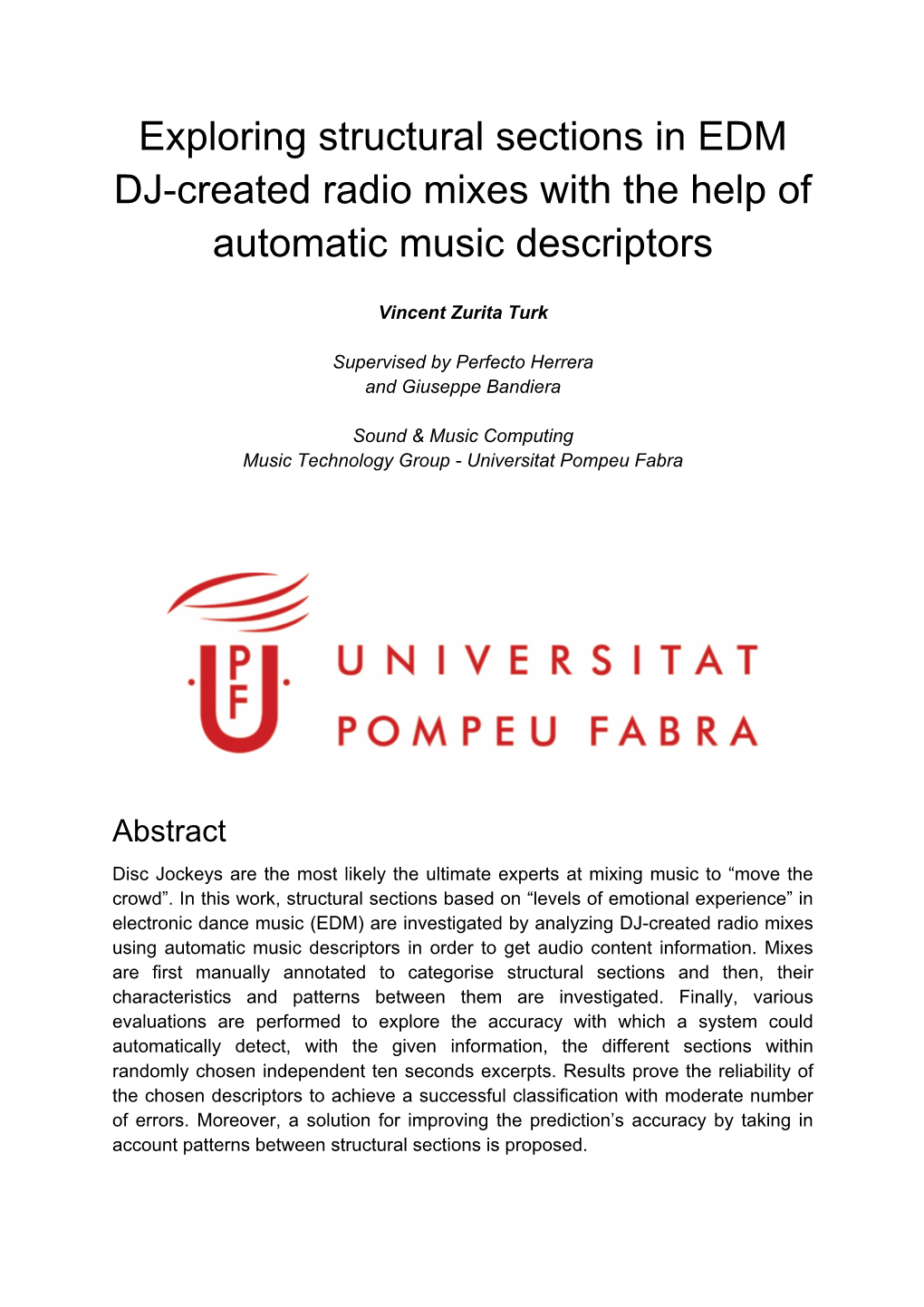 Exploring Structural Sections in EDM DJ-Created Radio Mixes with the Help of Automatic Music Descriptors