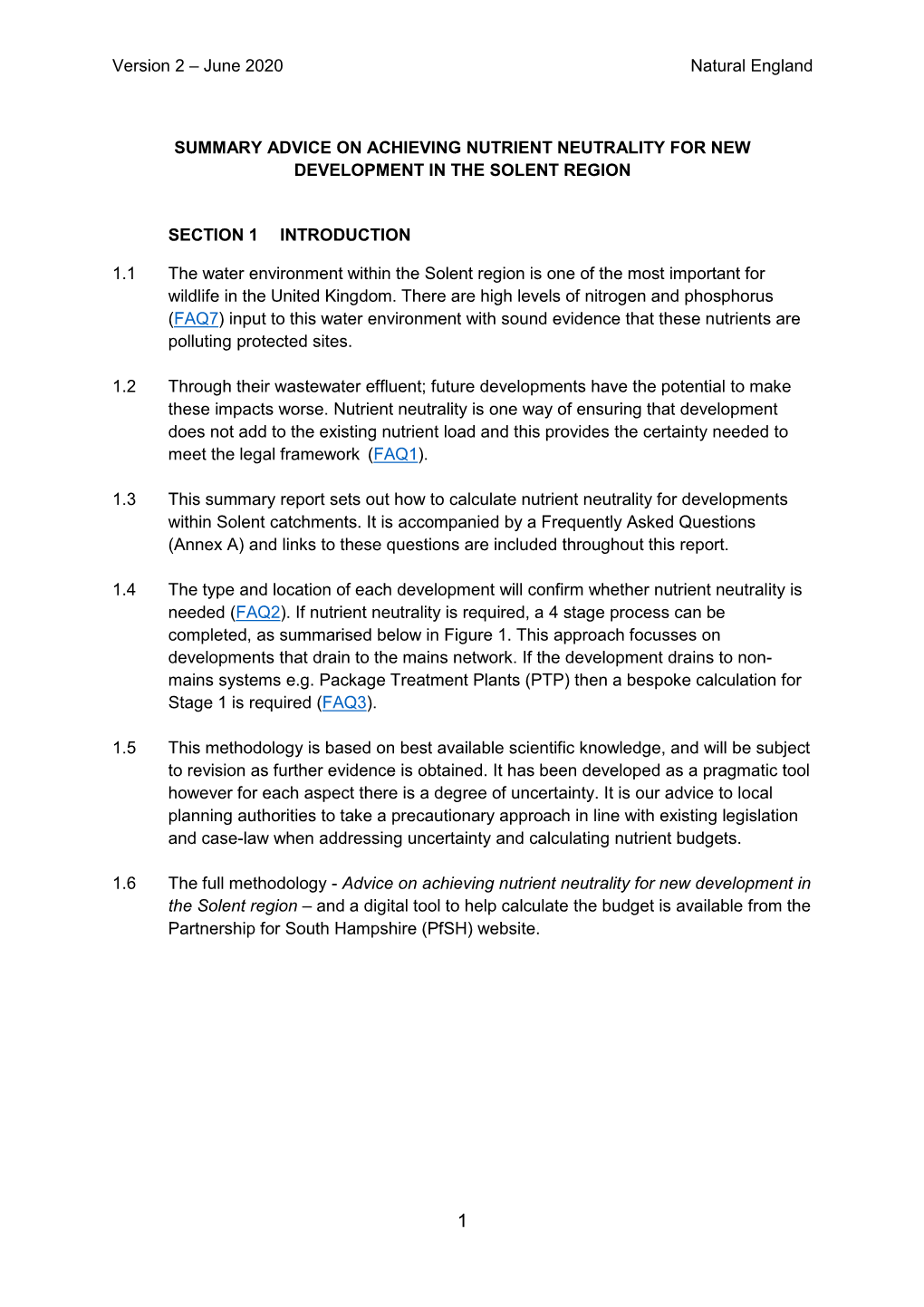 Solent Nutrient Advice