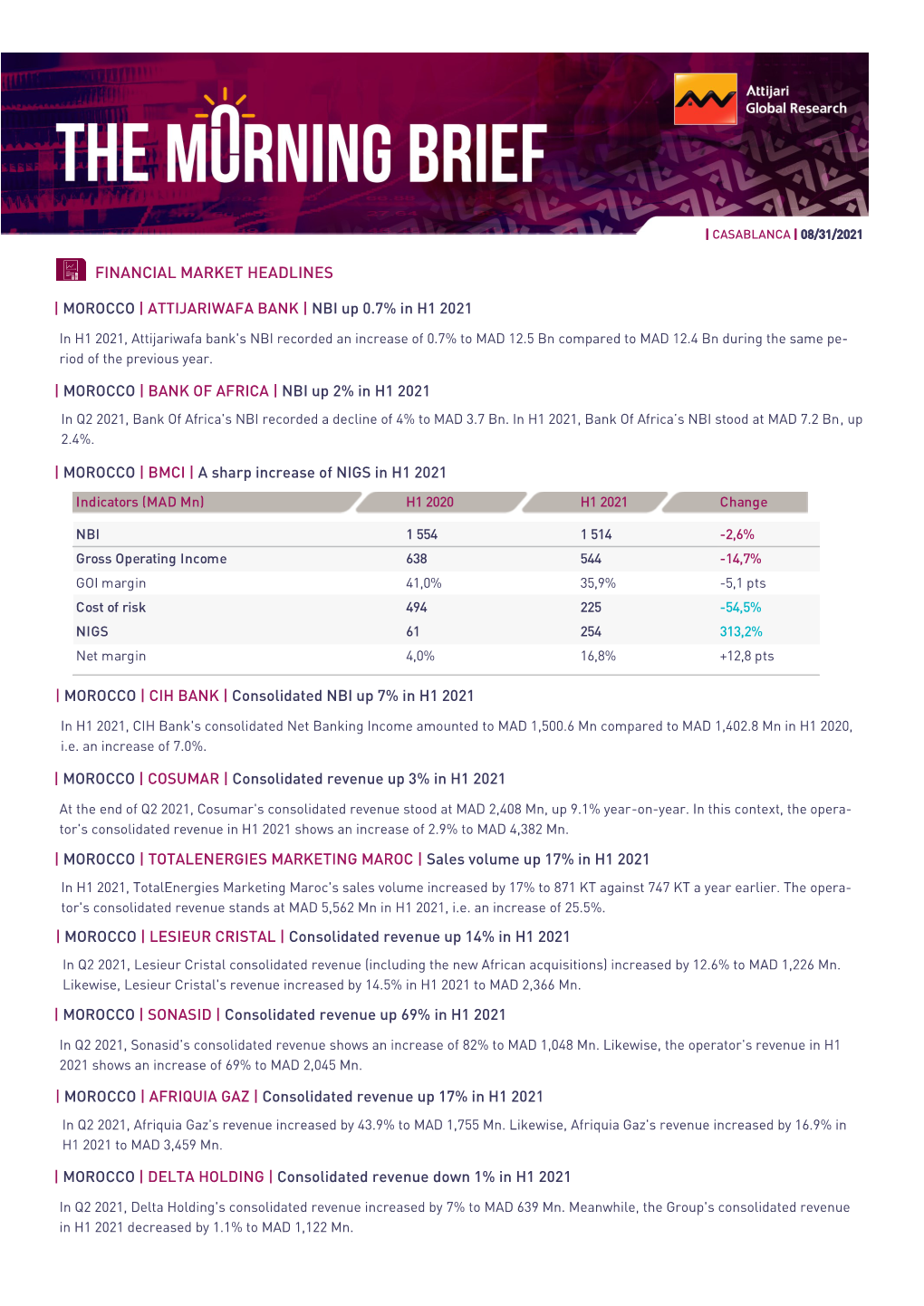 Financial Market Headlines