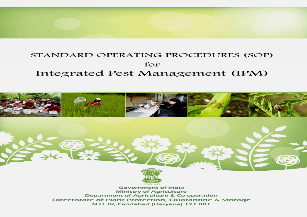 SOP) for INTEGRATED PEST MANAGEMENT (IPM