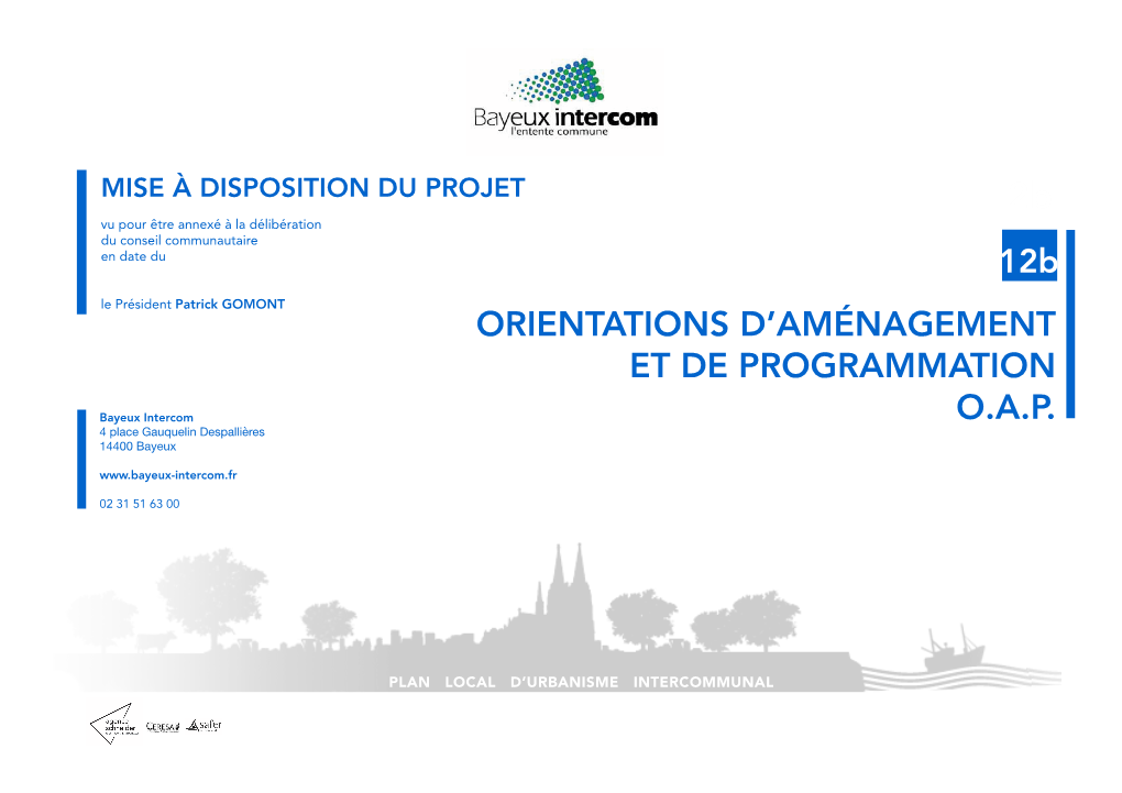 Orientations D'aménagement Et De Programmation O.A.P