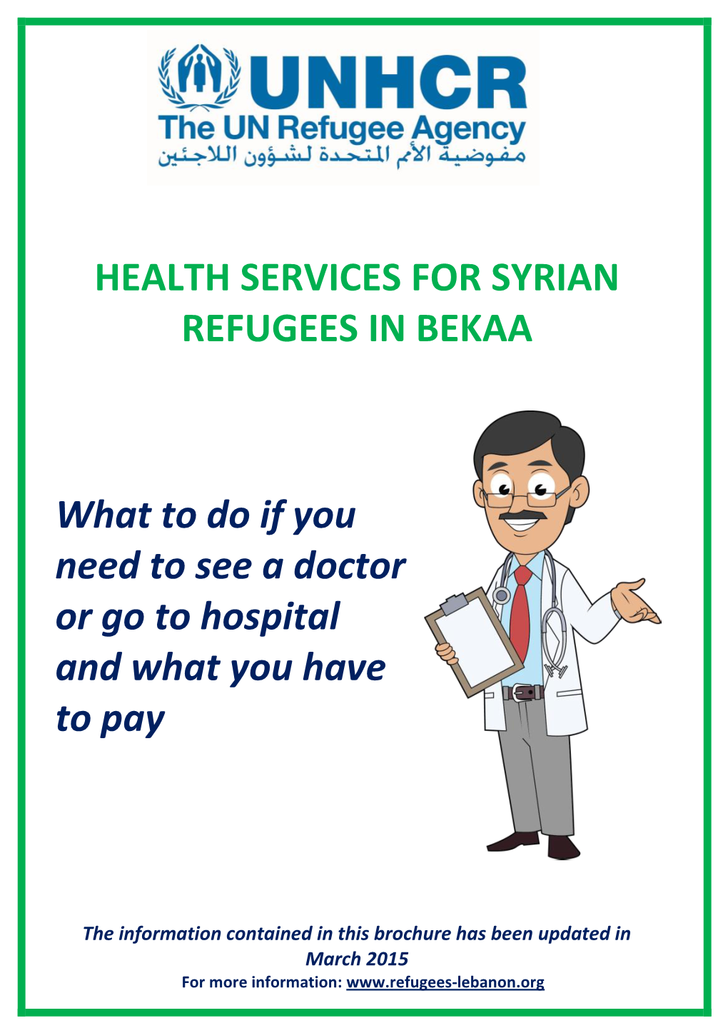 Health Services for Syrian Refugees in Bekaa