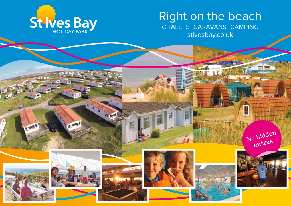 Right on the Beach CHALETS CARAVANS CAMPING Stivesbay.Co.Uk