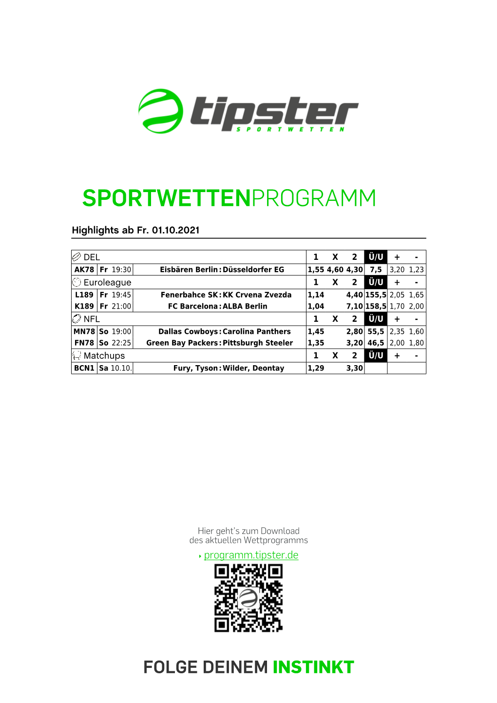 Sportwettenprogramm