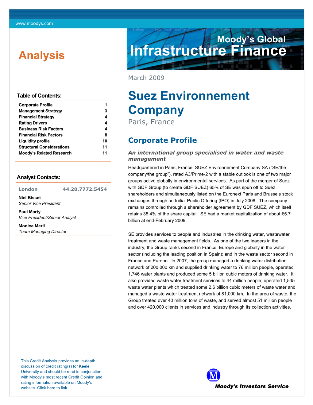 Suez Environnement Company