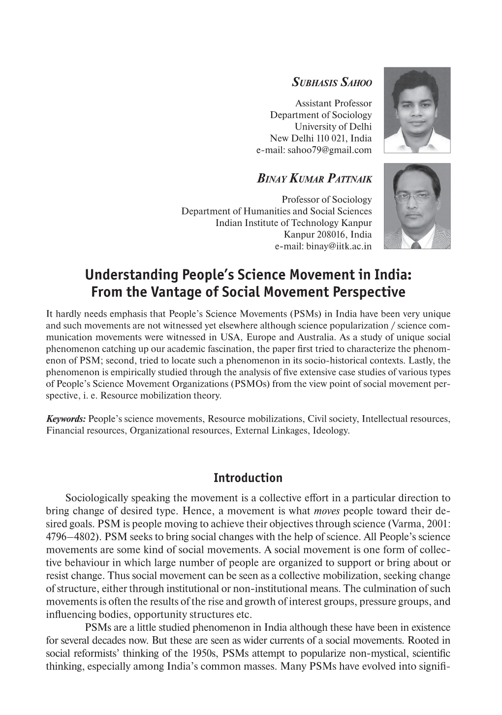 Understanding People's Science Movement in India