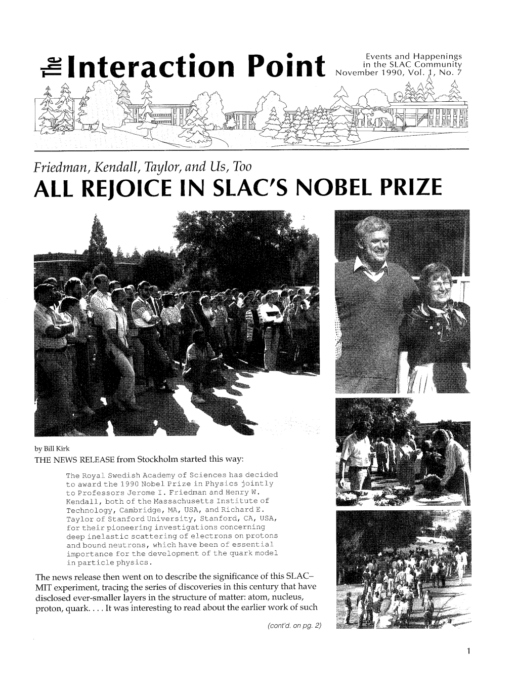 Rejoice in Slac's Nobel Prize