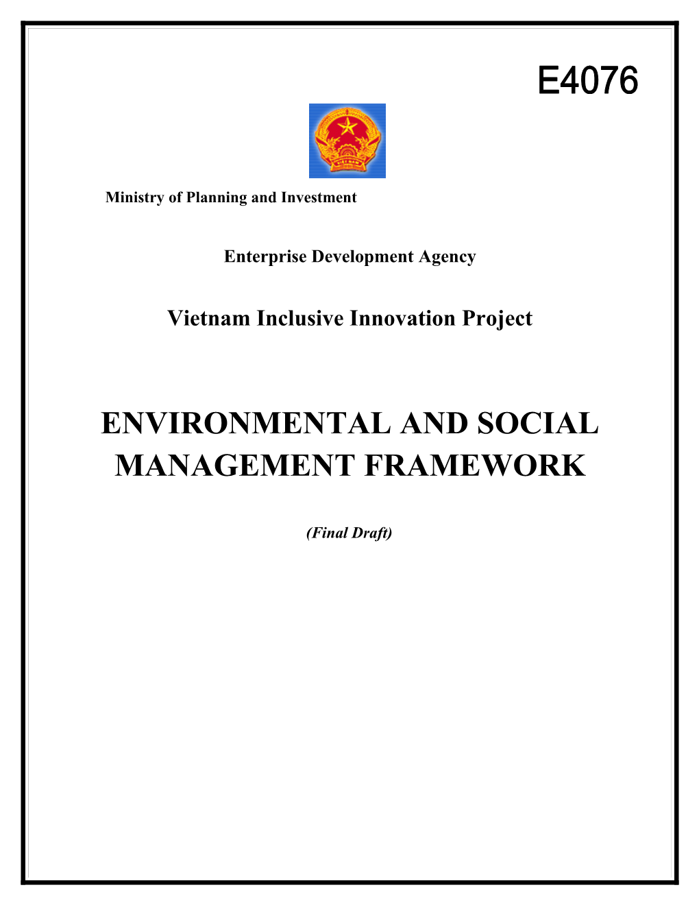 Vietnam Inclusive Innovation Project Enterprise Development Ageny