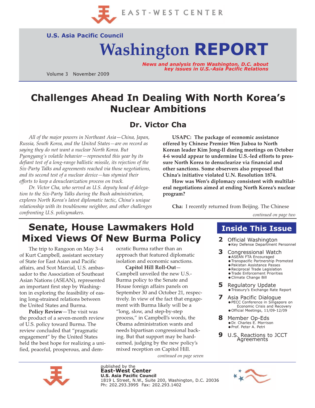 Washington REPORT News and Analysis from Washington, D.C