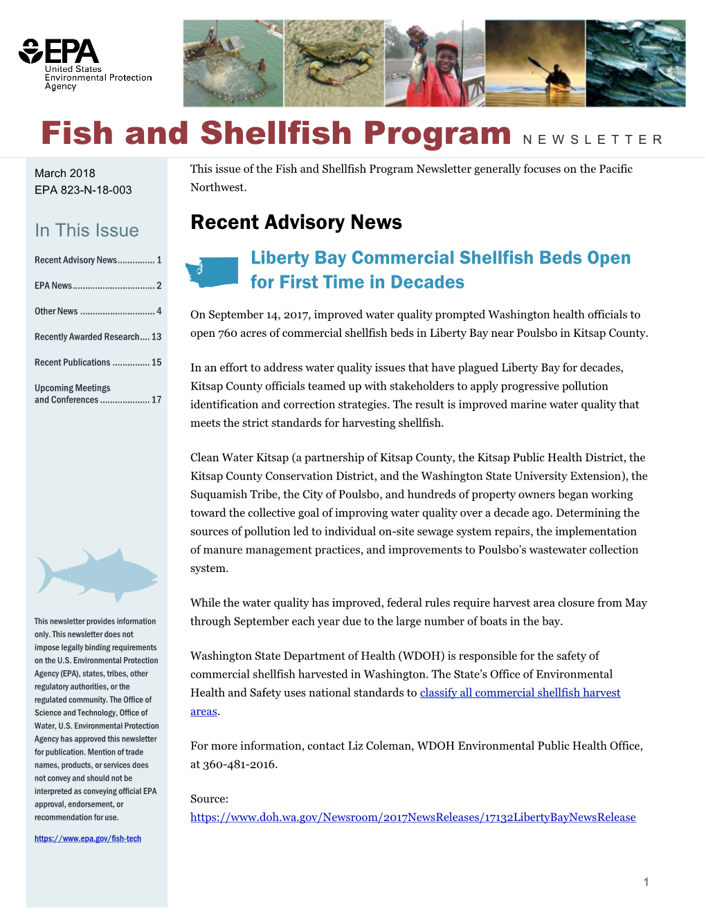 EPA's Fish and Shellfish Program Newsletter