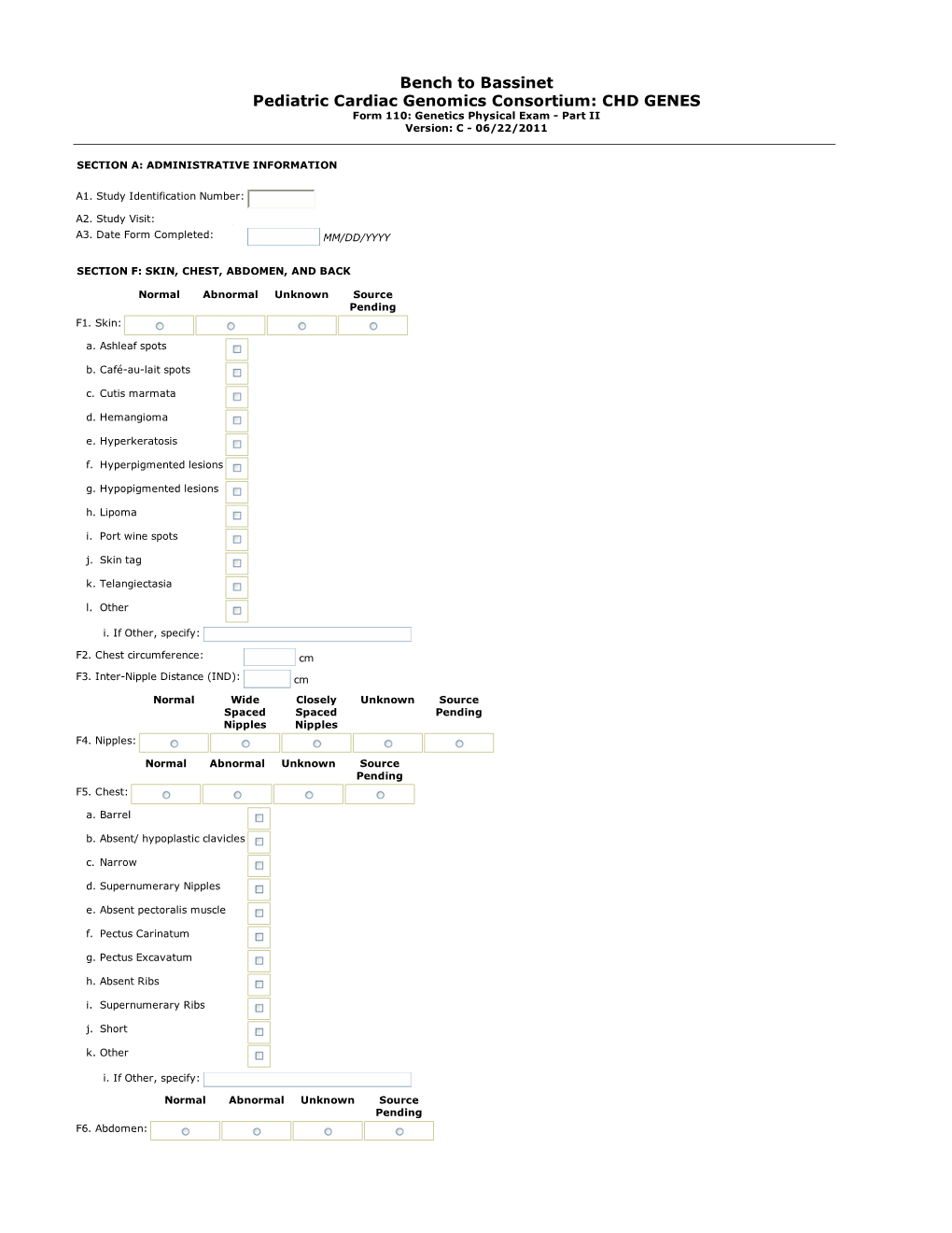 F110 Genetics Physical Exam, Part II