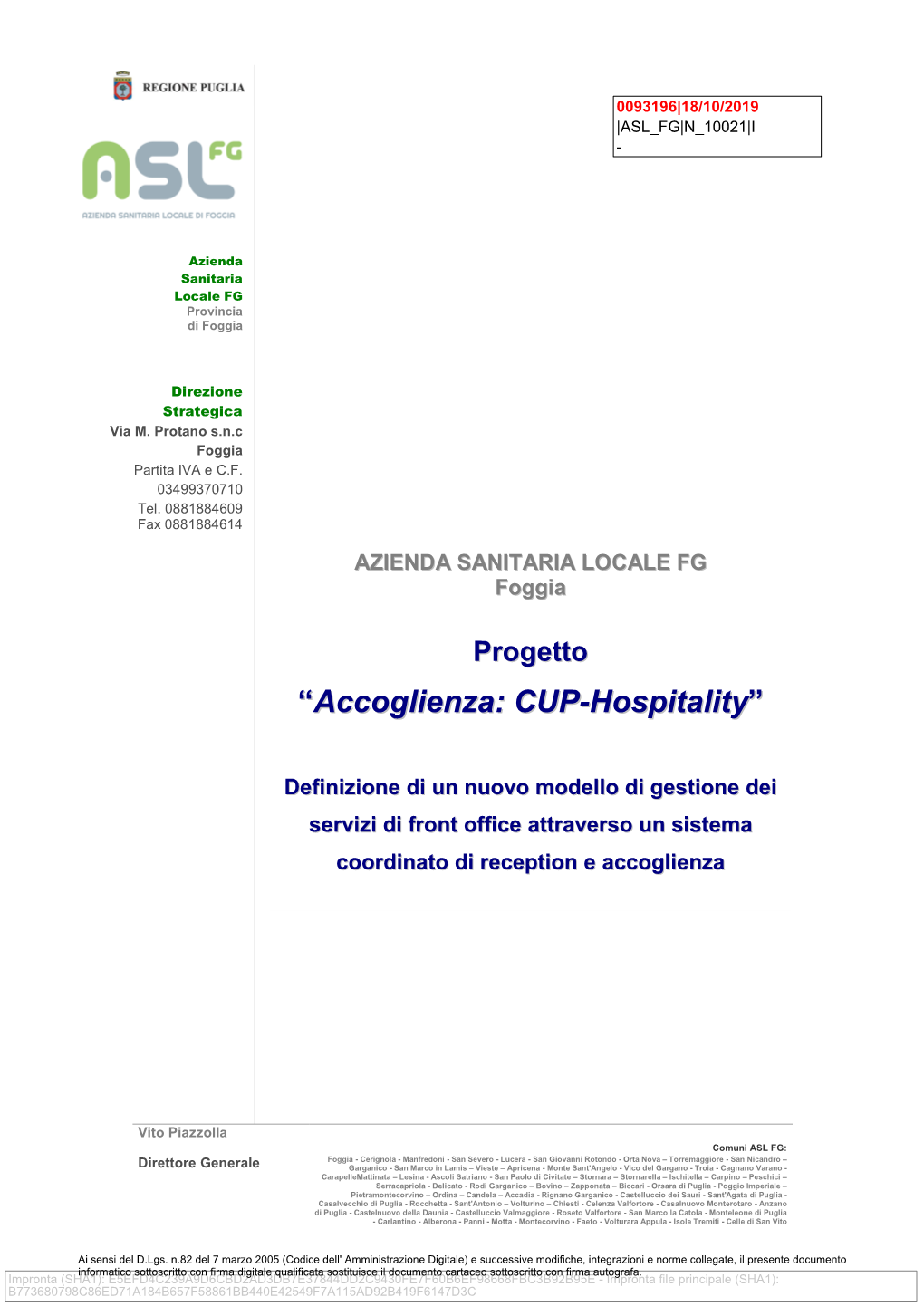 “Accoglienza: CUP-Hospitality”