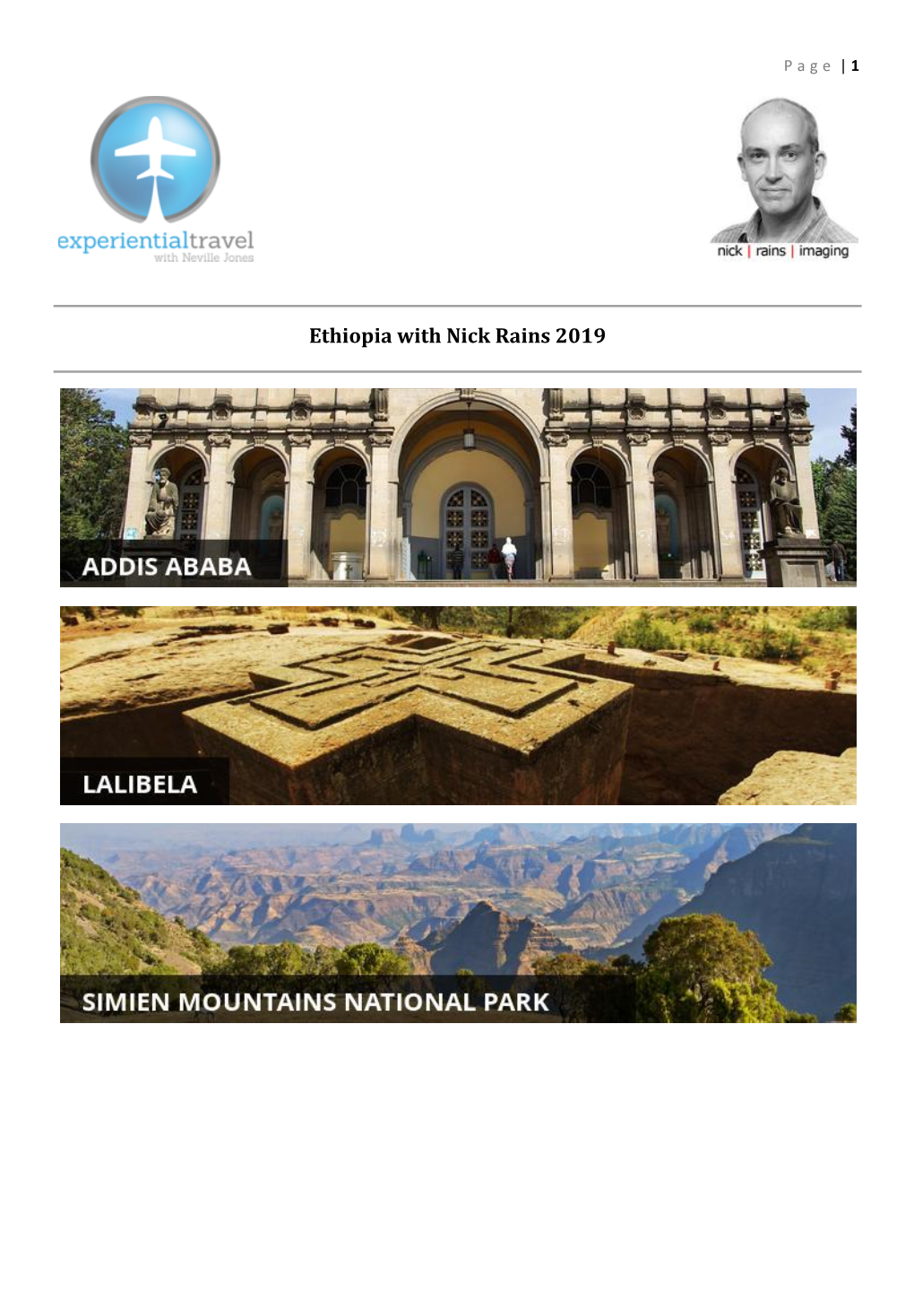 Ethiopia with Nick Rains 2019