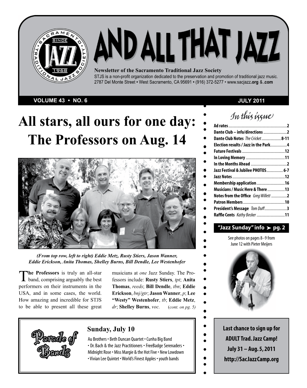 The Professors on Aug. 14 Election Results / Jazz in the Park