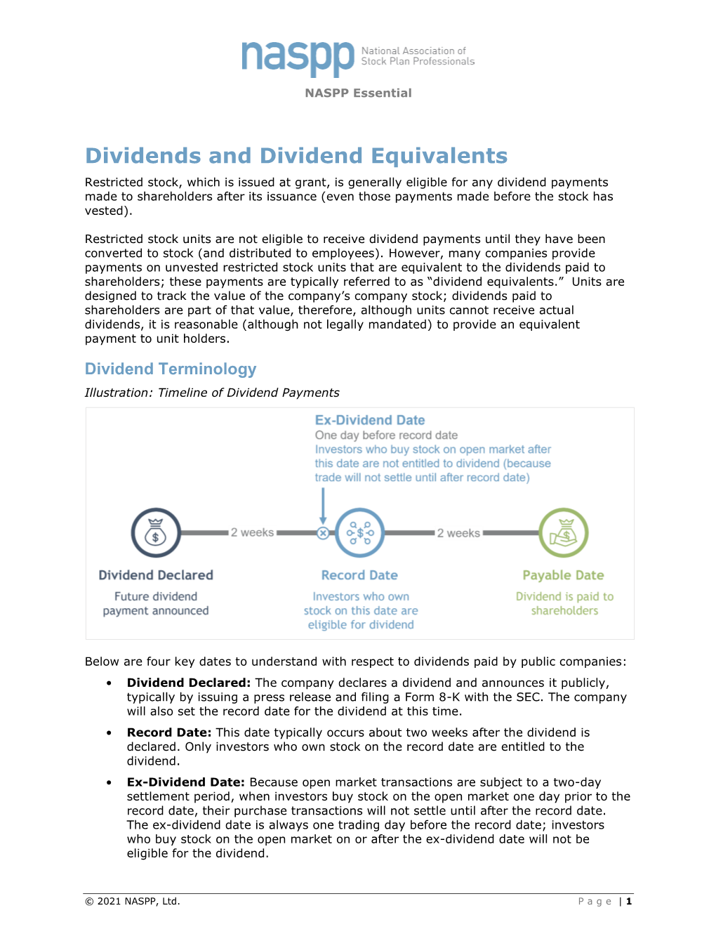 Dividends and Dividend Equivalents