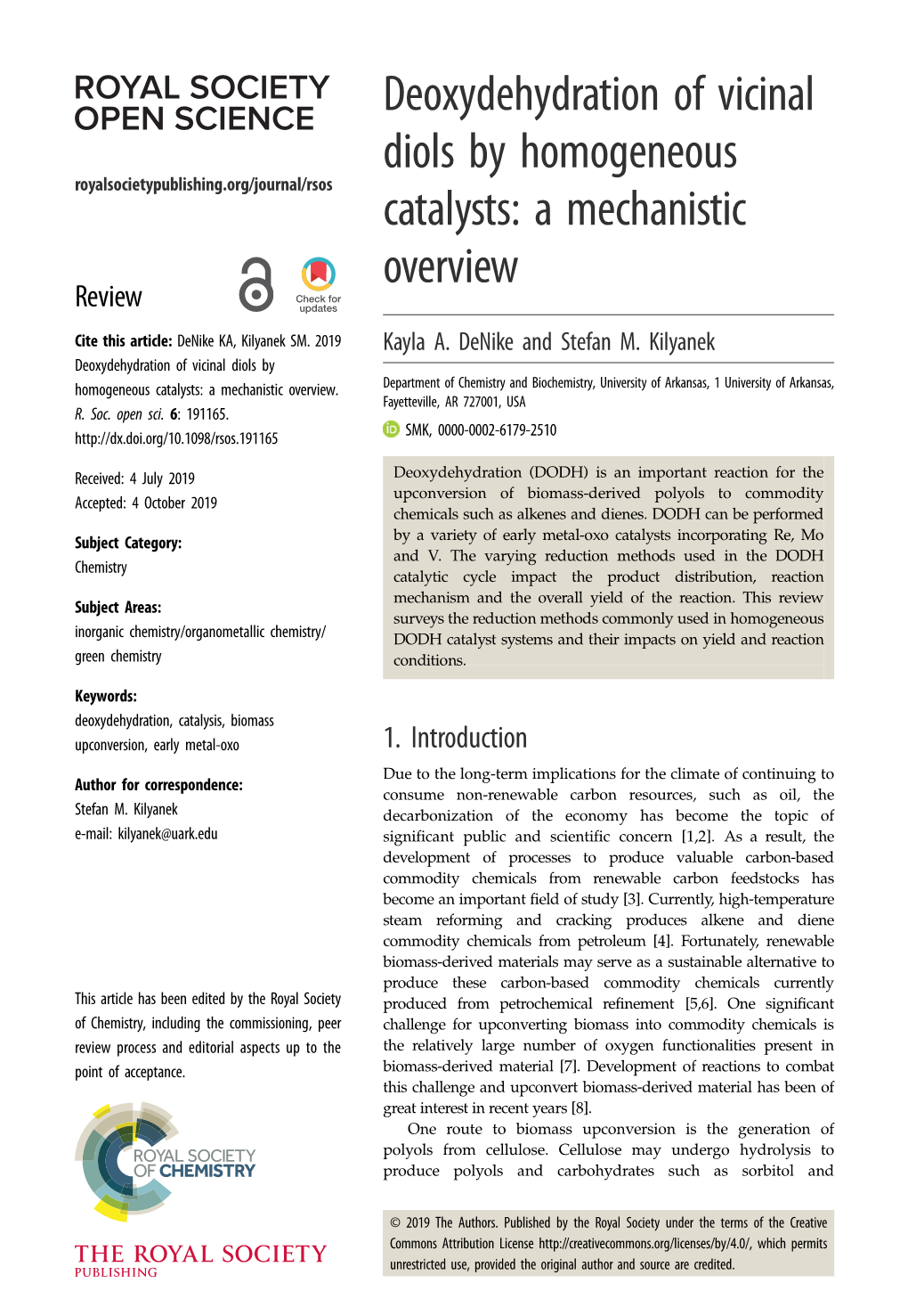 Deoxydehydration of Vicinal Diols by Homogeneous Catalysts: a Mechanistic Overview