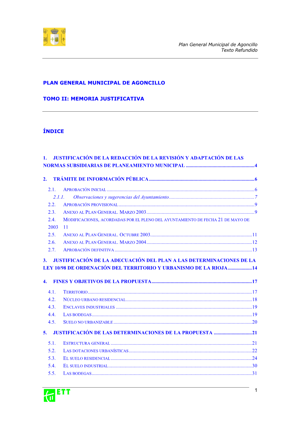 Plan General Municipal De Agoncillo Texto Refundido