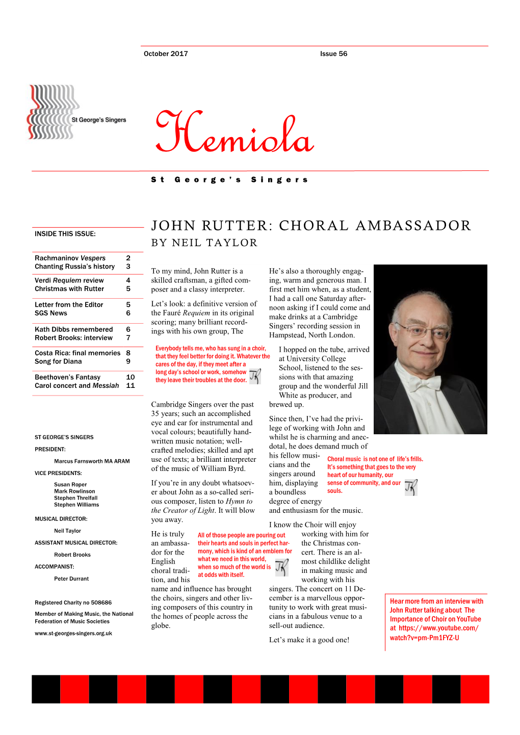 John Rutter: Choral Ambassador