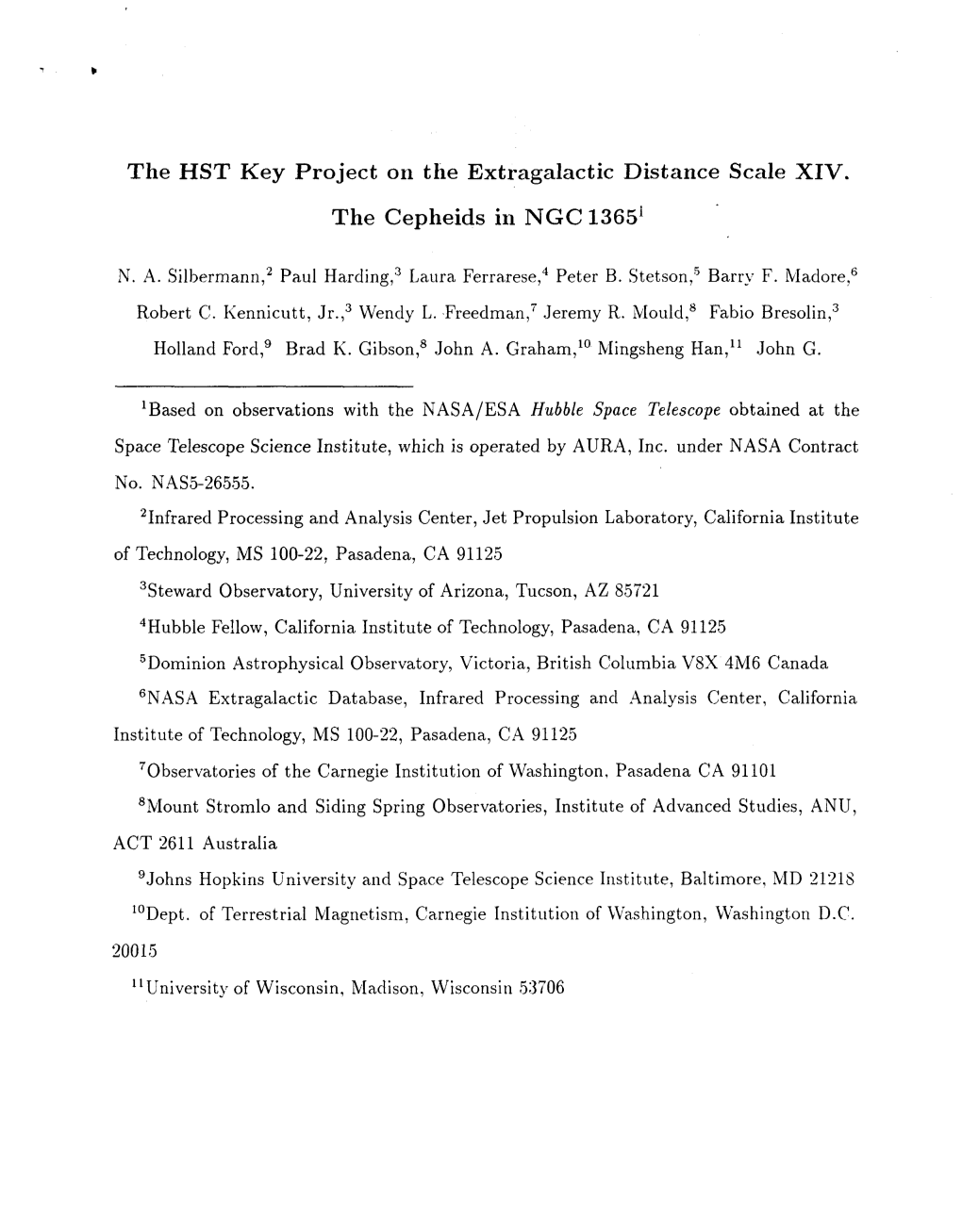 The HST Key Project on the Extragalactic Distance Scale XIV