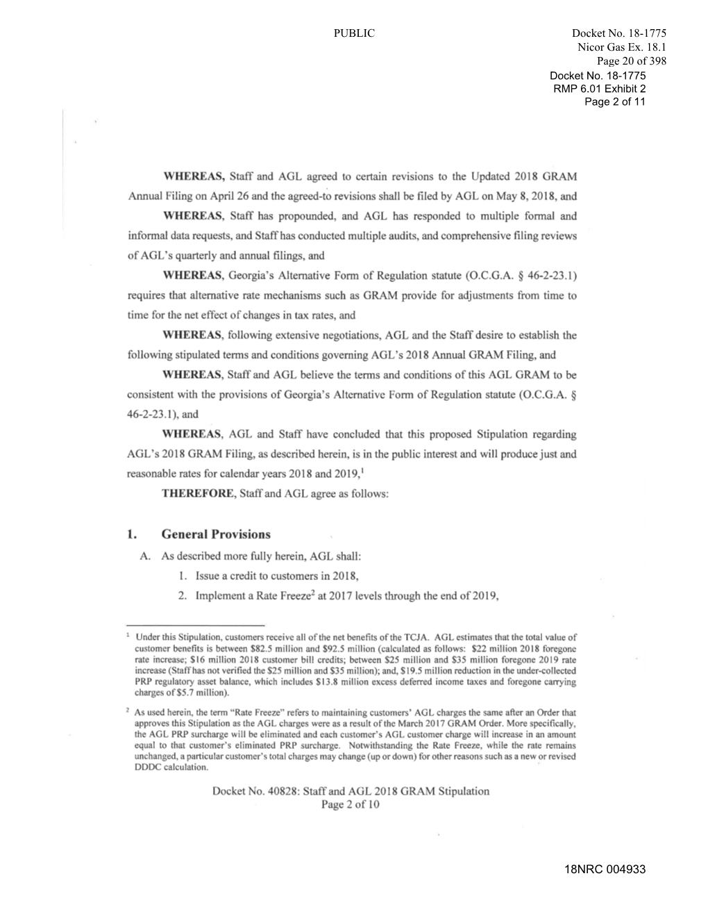 18NRC 004933 PUBLIC Docket No. 18-1775 Nicor Gas Ex. 18.1 Page 20 Of